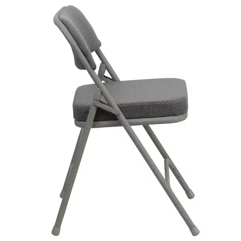 Emma and Oliver 2 Pack Home & Office Portable Party Events Fabric Padded Metal Folding Chair