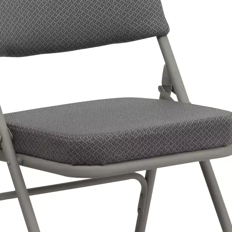 Emma and Oliver 2 Pack Home & Office Portable Party Events Fabric Padded Metal Folding Chair