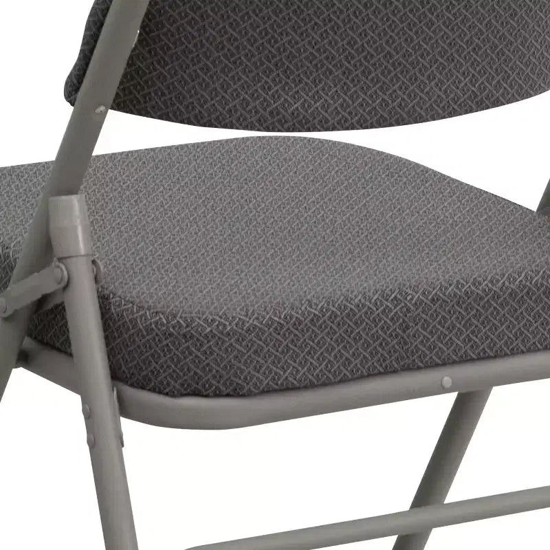 Emma and Oliver 2 Pack Home & Office Portable Party Events Fabric Padded Metal Folding Chair