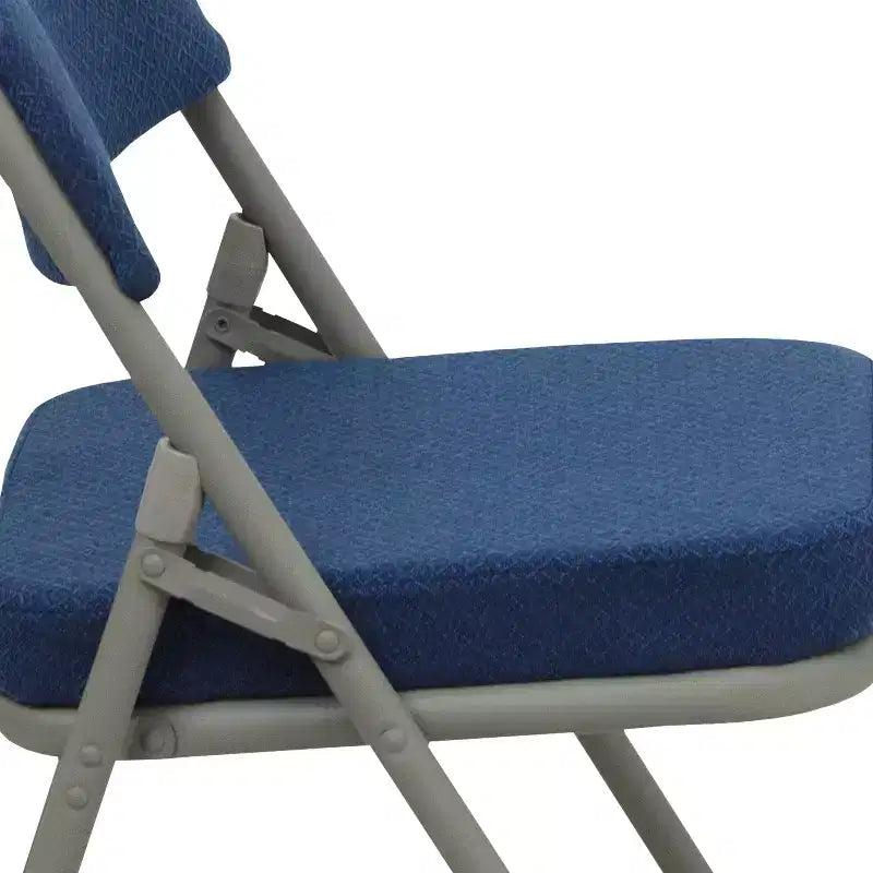 Emma and Oliver 2 Pack Home & Office Portable Party Events Fabric Padded Metal Folding Chair