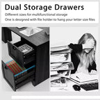 Costway L-Shaped Corner Computer Desk Writing Table Study Workstation Drawers BlackBrown