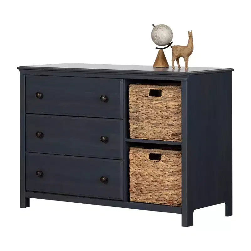 Cotton Candy 3 Drawer Dresser with Baskets - South Shore