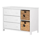 Cotton Candy 3 Drawer Dresser with Baskets - South Shore