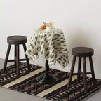 Vintiquewise Antique Round Wooden Chair Log Cabin Stools Set of 2