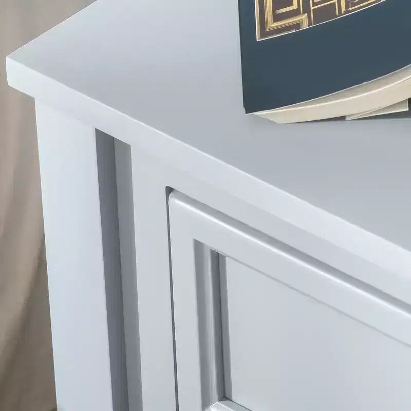 HOMCOM Accent End Table, Sofa Side Table with Storage Drawer and Bottom Shelf for Living Room,gray