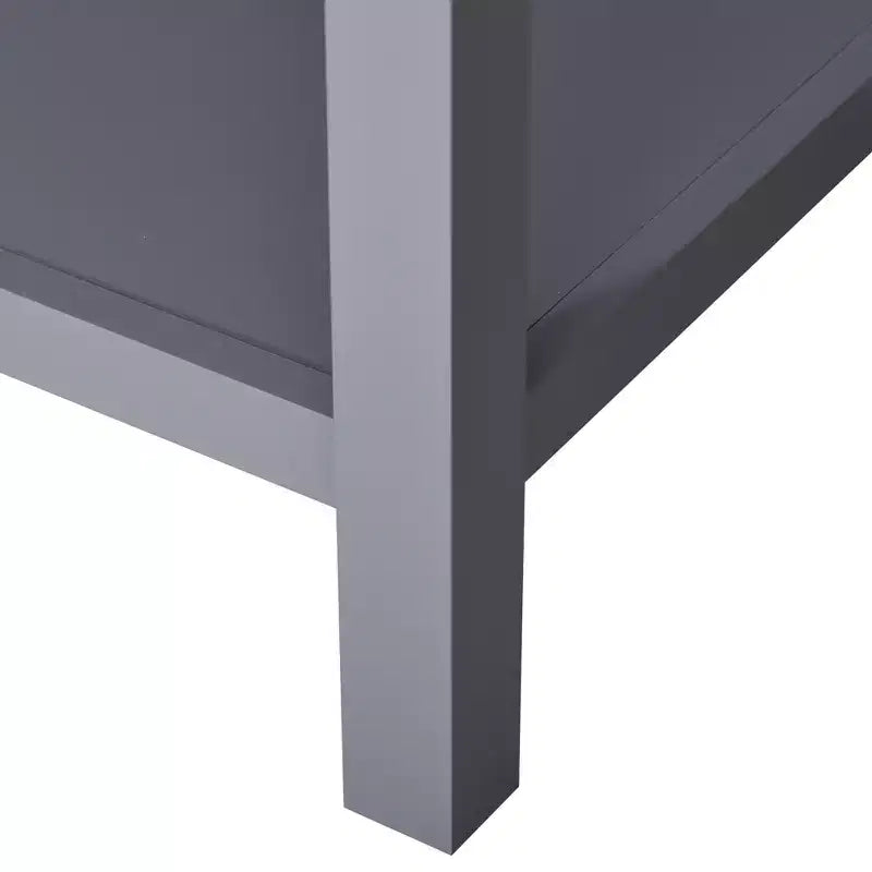 HOMCOM Accent End Table, Sofa Side Table with Storage Drawer and Bottom Shelf for Living Room,gray