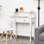 Costway Writing Desk Mission White Home Office Computer Desk 4 Drawer White\Black\Pink