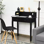 Costway Writing Desk Mission White Home Office Computer Desk 4 Drawer White\Black\Pink