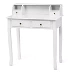 Costway Writing Desk Mission White Home Office Computer Desk 4 Drawer White\Black\Pink