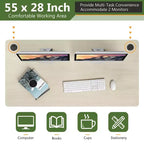 Costway Universal Tabletop for Standard & Standing Desk Frame Natural