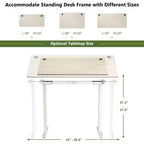 Costway Universal Tabletop for Standard & Standing Desk Frame Natural