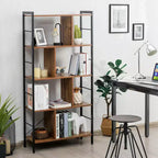 Costway 4-Tier Bookcase Industrial Bookshelf Floor Standing Storage Rack