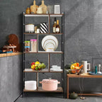 Costway 4-Tier Bookcase Industrial Bookshelf Floor Standing Storage Rack