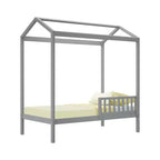 Max & Lily Twin House Bed with Guard Rail