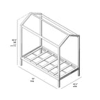 Max & Lily Twin House Bed with Guard Rail