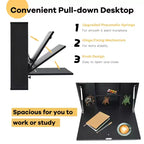 Costway Wall-Mount Floating Desk Foldable Space Saving Laptop Workstation