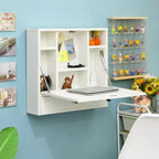 Costway Wall-Mount Floating Desk Foldable Space Saving Laptop Workstation