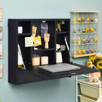 Costway Wall-Mount Floating Desk Foldable Space Saving Laptop Workstation