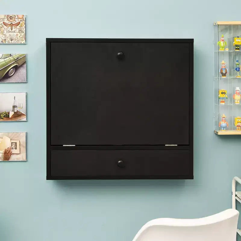Costway Wall-Mount Floating Desk Foldable Space Saving Laptop Workstation