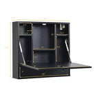 Costway Wall-Mount Floating Desk Foldable Space Saving Laptop Workstation