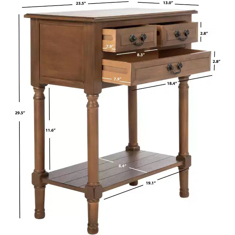 Primrose 3 Drawer Console Table - CNS5707 -Safavieh