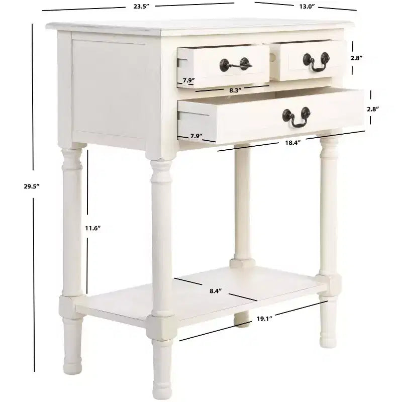 Primrose 3 Drawer Console Table - CNS5707 -Safavieh