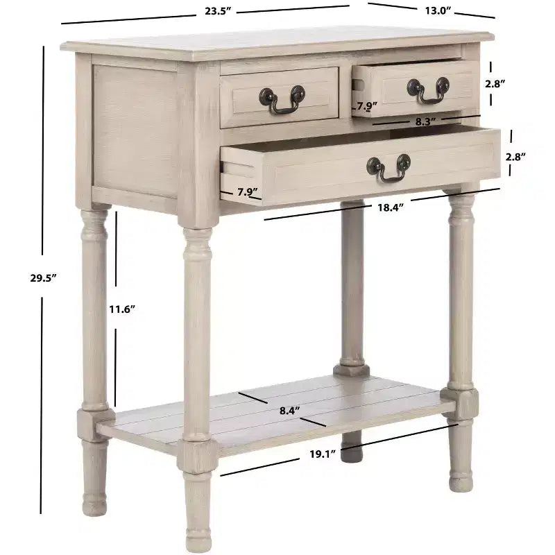 Primrose 3 Drawer Console Table - CNS5707 -Safavieh