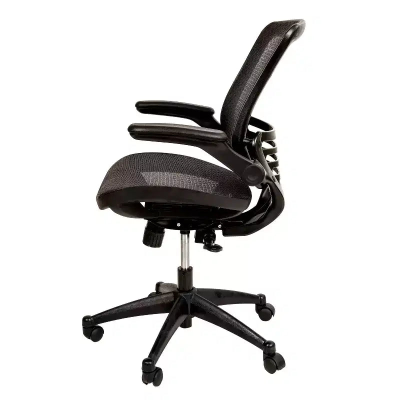 Flash Furniture Mid-Back Transparent Mesh Executive Swivel Office Chair with Flip-Up Arms