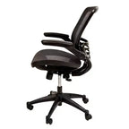 Flash Furniture Mid-Back Transparent Mesh Executive Swivel Office Chair with Flip-Up Arms