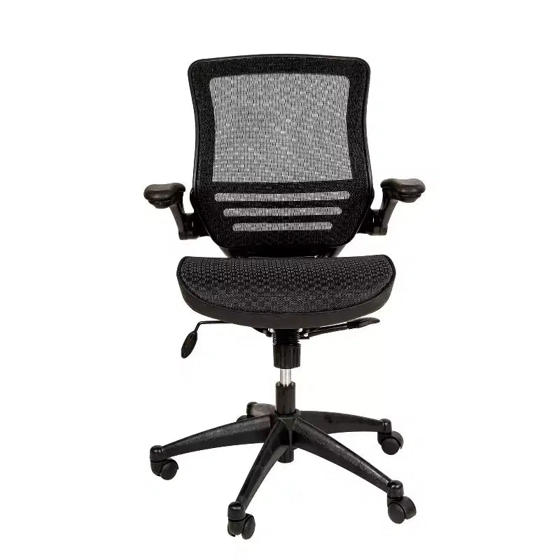 Flash Furniture Mid-Back Transparent Mesh Executive Swivel Office Chair with Flip-Up Arms