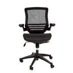 Flash Furniture Mid-Back Transparent Mesh Executive Swivel Office Chair with Flip-Up Arms