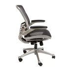 Flash Furniture Mid-Back Transparent Mesh Executive Swivel Office Chair with Flip-Up Arms