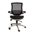 Flash Furniture Mid-Back Transparent Mesh Executive Swivel Office Chair with Flip-Up Arms
