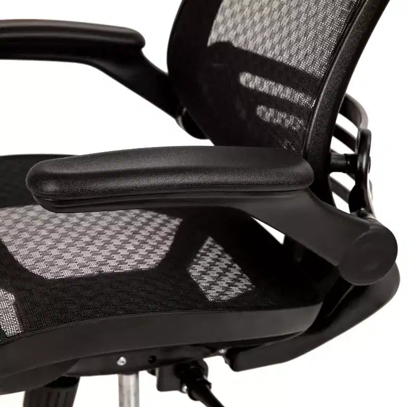 Flash Furniture Mid-Back Transparent Mesh Executive Swivel Office Chair with Flip-Up Arms