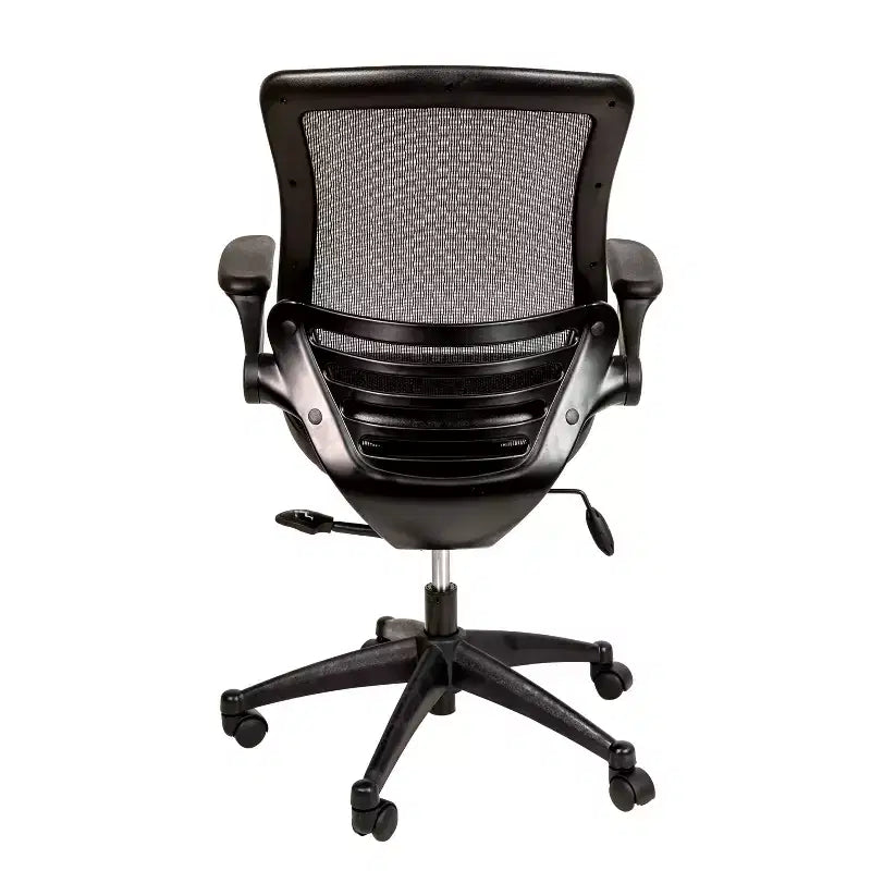 Flash Furniture Mid-Back Transparent Mesh Executive Swivel Office Chair with Flip-Up Arms