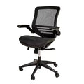 Flash Furniture Mid-Back Transparent Mesh Executive Swivel Office Chair with Flip-Up Arms