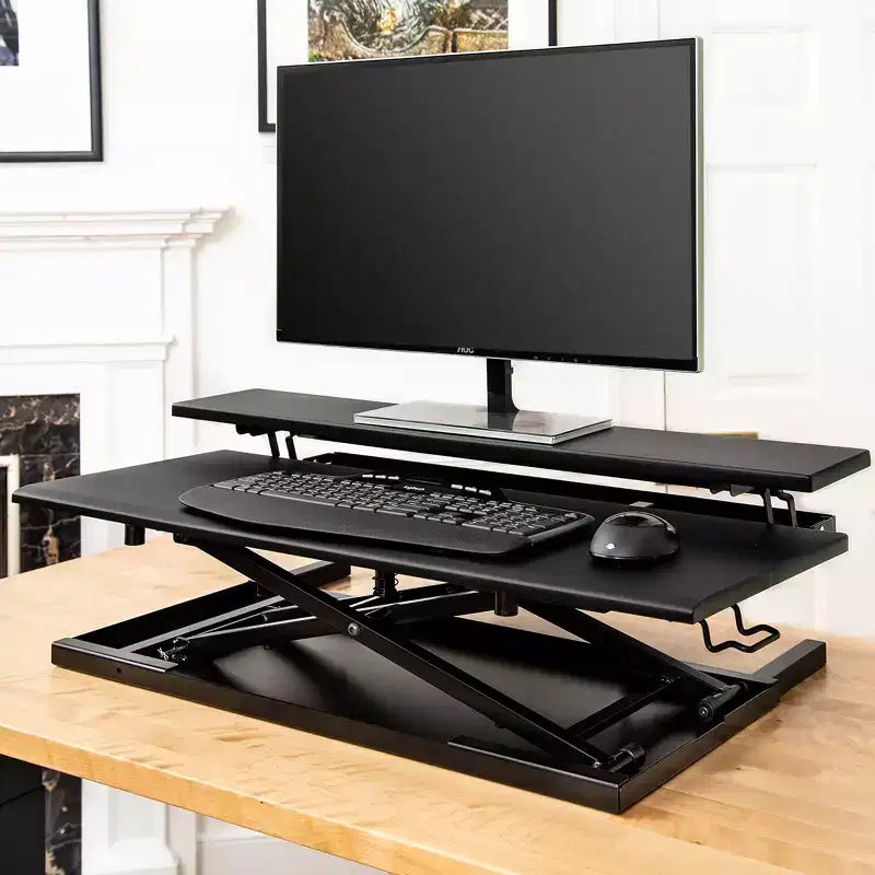 Stand Up Desk Store AirRise Adjustable Height Standing Desk Converter Monitor Stand