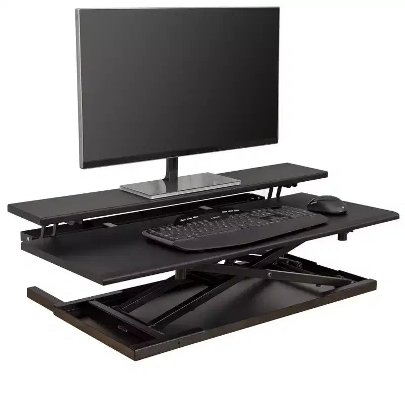 Stand Up Desk Store AirRise Adjustable Height Standing Desk Converter Monitor Stand