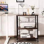 Costway 3-Tier Kitchen Baker's Rack Microwave Oven Storage Cart w/ Hook