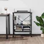 Costway 3-Tier Kitchen Baker's Rack Microwave Oven Storage Cart w/ Hook