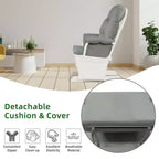 Costway Wood Glider & Ottoman Cushion Set Baby Nursery Rocking Chair