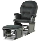 Costway Wood Glider & Ottoman Cushion Set Baby Nursery Rocking Chair
