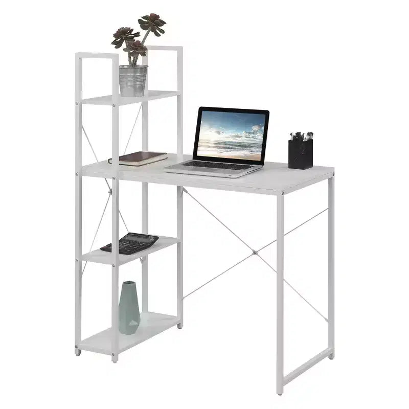 Designs2Go Office Workstation with Shelves - Breighton Home