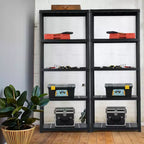 Costway 2 PCS 5-Tier 16.5lbs Ventilated Shelving Rack Free Standing Multi-Use Shelf Unit