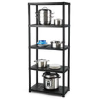 Costway 2 PCS 5-Tier 16.5lbs Ventilated Shelving Rack Free Standing Multi-Use Shelf Unit