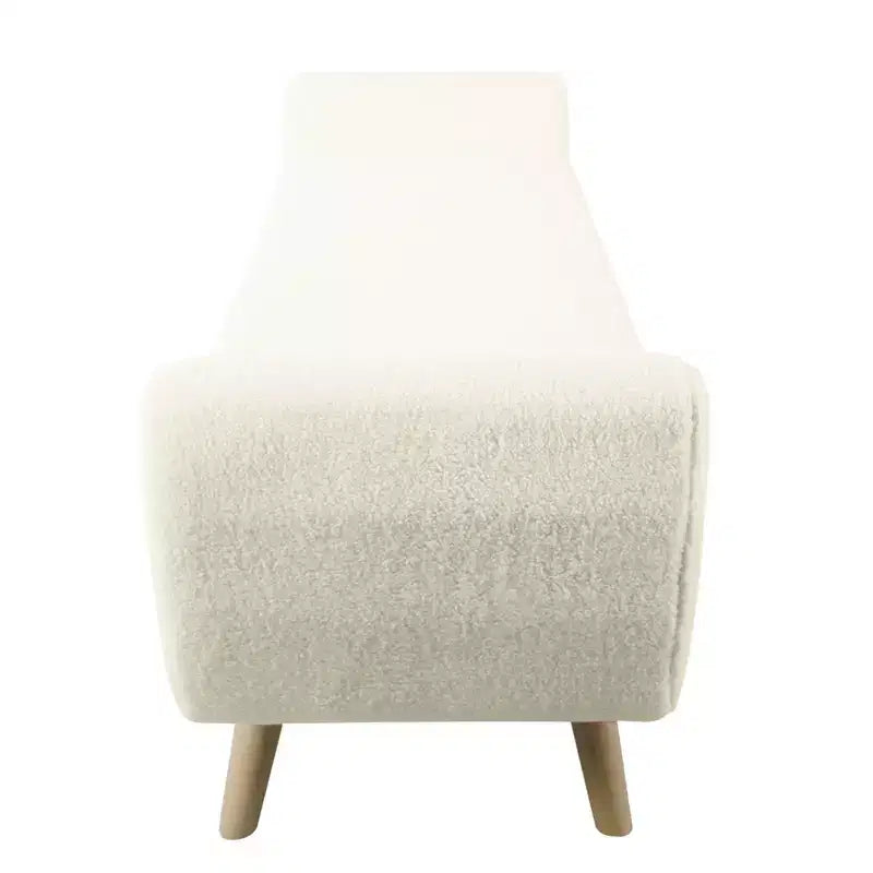 HomePop Modern Storage Bench with Wood Legs