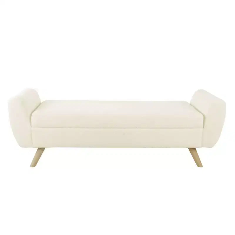 HomePop Modern Storage Bench with Wood Legs
