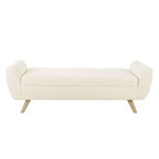 HomePop Modern Storage Bench with Wood Legs