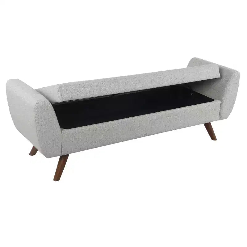HomePop Modern Storage Bench with Wood Legs