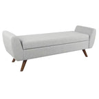 HomePop Modern Storage Bench with Wood Legs